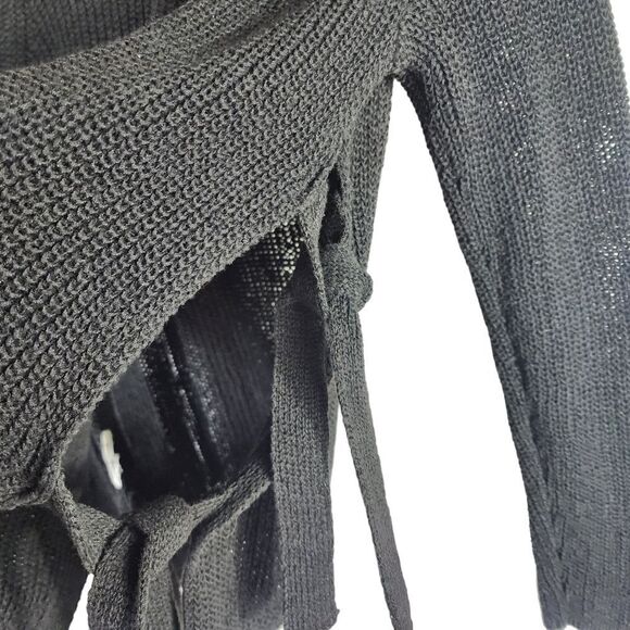 Loft Black Tie Side Knitted Sweater - Picture 3 of 8